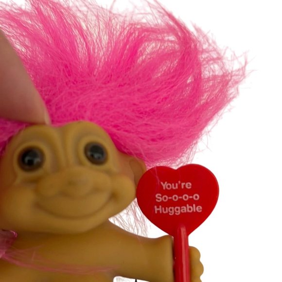 Russ Berries Fushia Pink Hair Troll 3" Shorts You'Re So-O-O Huggable Sign (pre-o - Picture 5 of 5